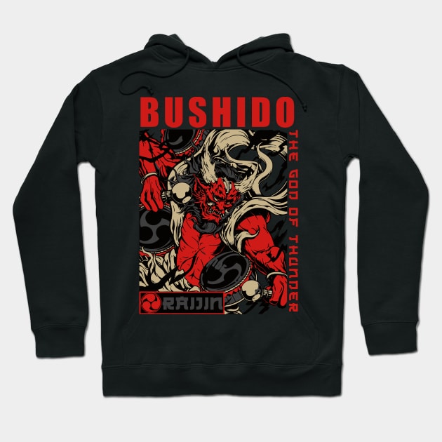 Bushido the God of Thunder Hoodie by TeeGo